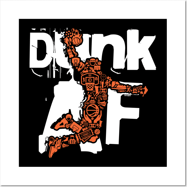 Dunk AF ~ Basketball Player Wall Art by EddieBalevo